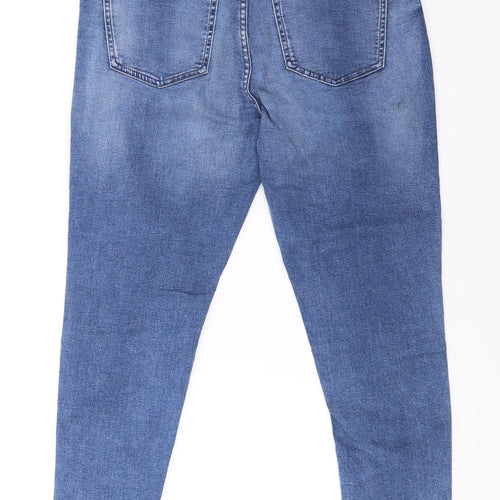 The Ivy Womens Blue Cotton Skinny Jeans Size 12 L25.5 in Slim - Short leg