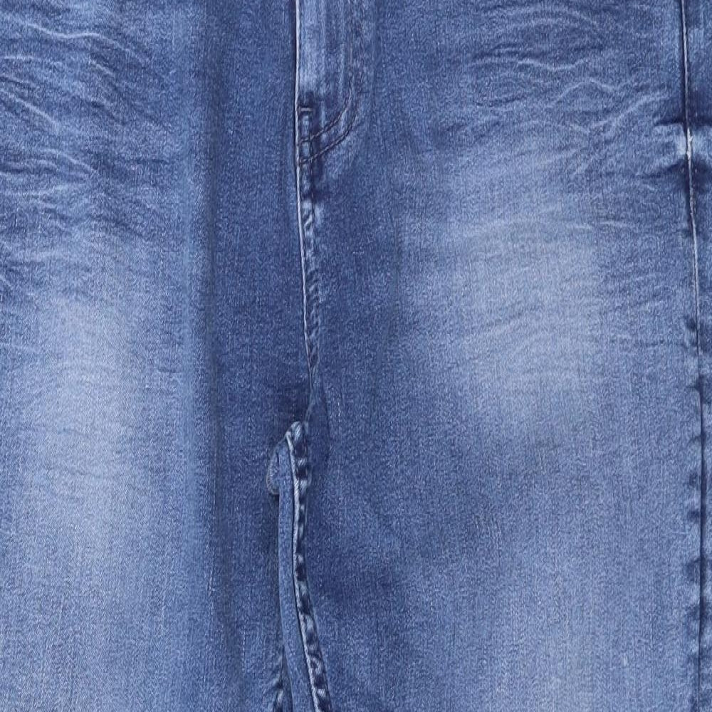 The Ivy Womens Blue Cotton Skinny Jeans Size 12 L25.5 in Slim - Short leg