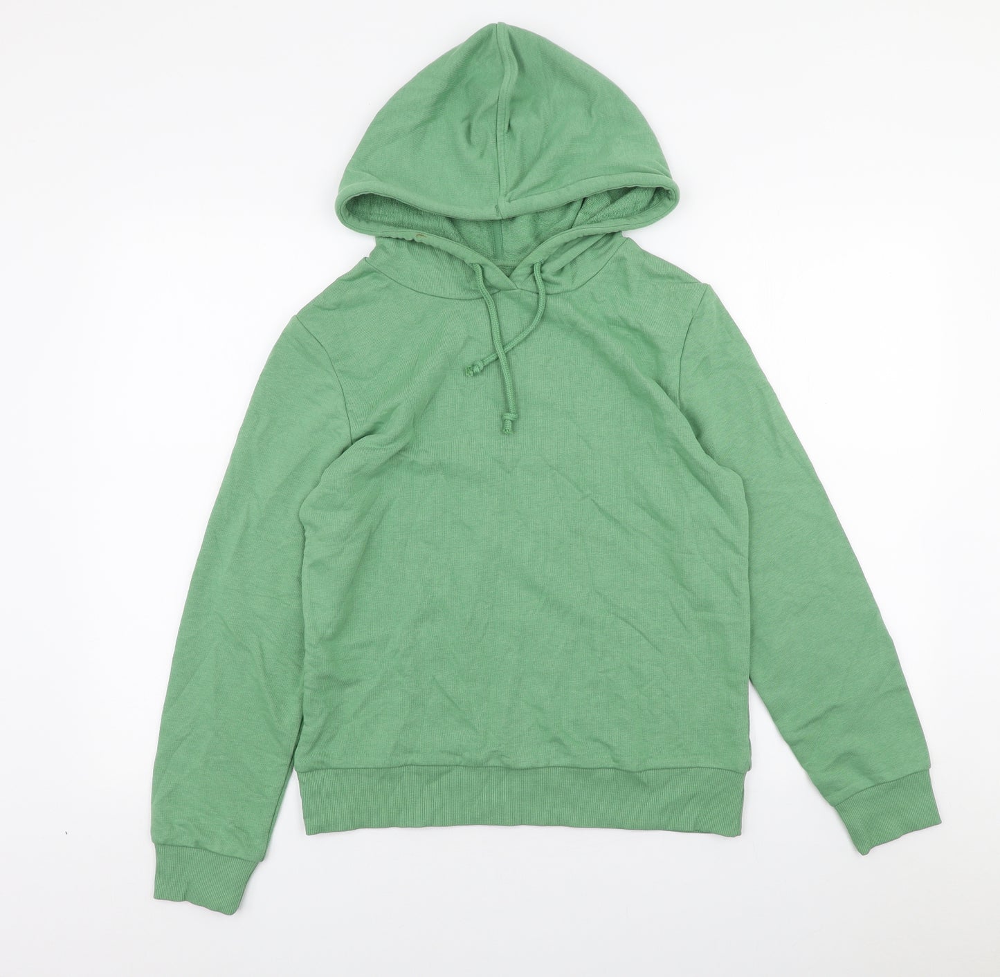 Marks and Spencer Womens Green Cotton Pullover Hoodie Size 8