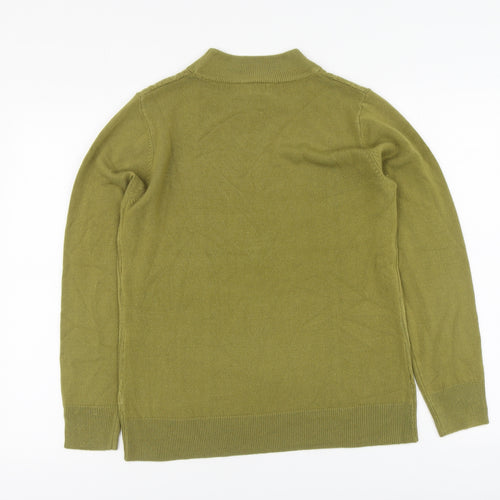 Mudflower Womens Green High Neck Acrylic Pullover Jumper Size S