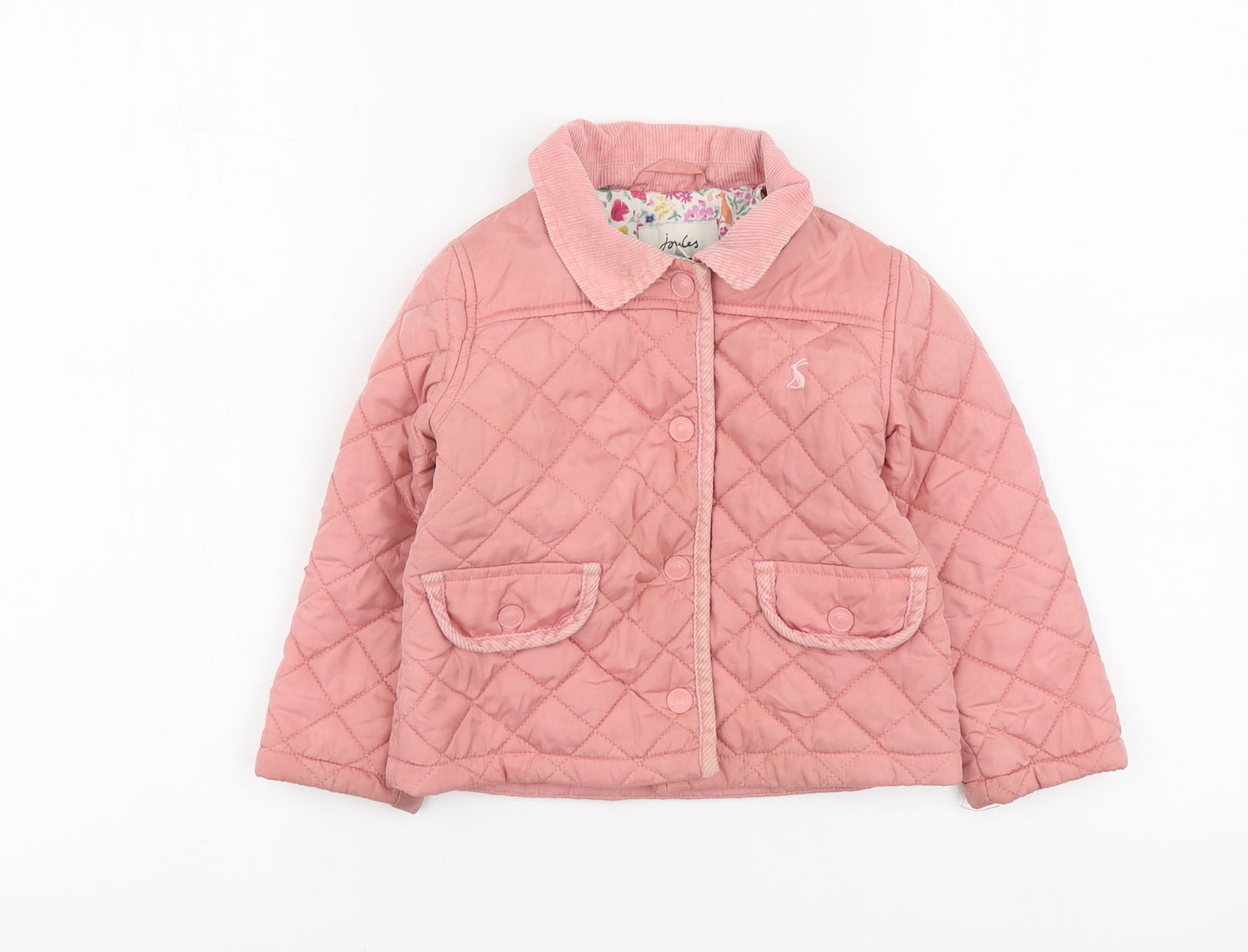 Joules Girls Pink Jacket Size 2-3 Years