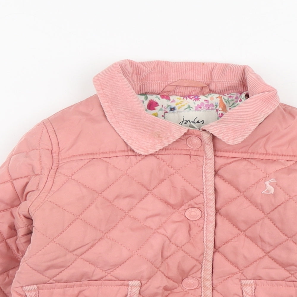 Joules Girls Pink Jacket Size 2-3 Years