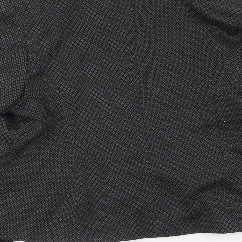 Atmosphere Womens Grey Geometric Polyester Jacket Suit Jacket Size 20