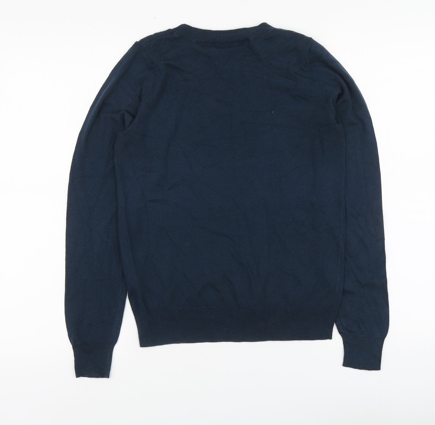 NEXT Womens Blue Round Neck Polyester Pullover Jumper Size 8