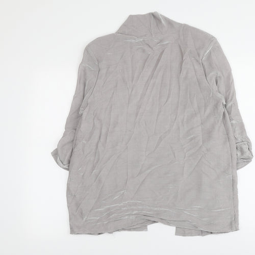 H&M Womens Grey Viscose Jacket Blazer Size M