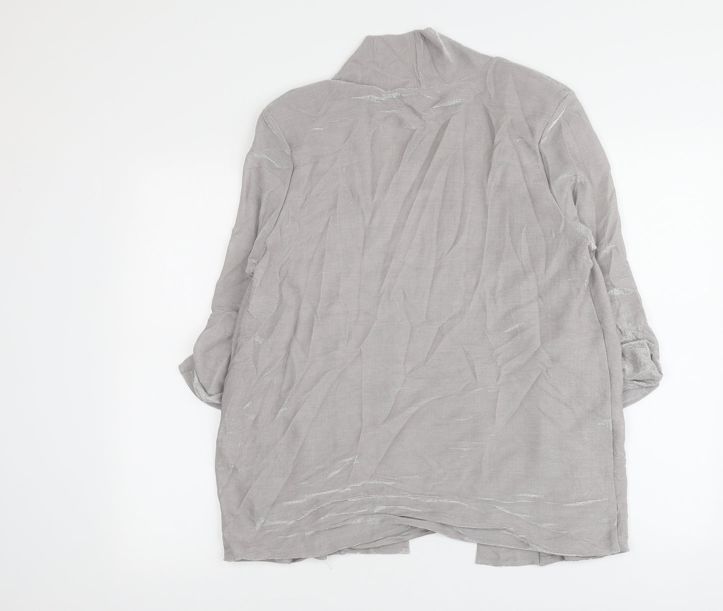 H&M Womens Grey Viscose Jacket Blazer Size M