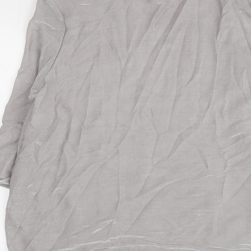 H&M Womens Grey Viscose Jacket Blazer Size M