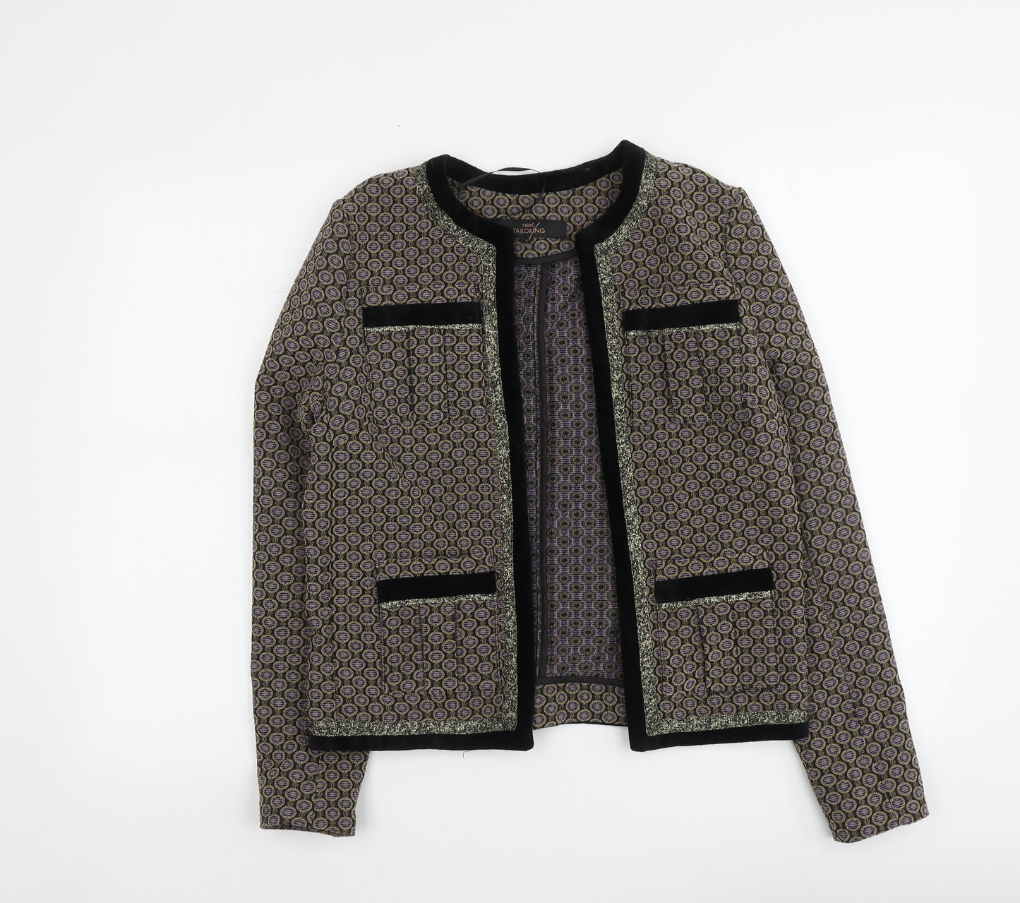 NEXT Womens Multicoloured Geometric Jacket Blazer Size 8
