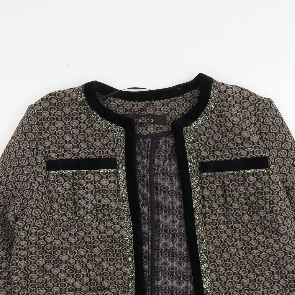 NEXT Womens Multicoloured Geometric Jacket Blazer Size 8