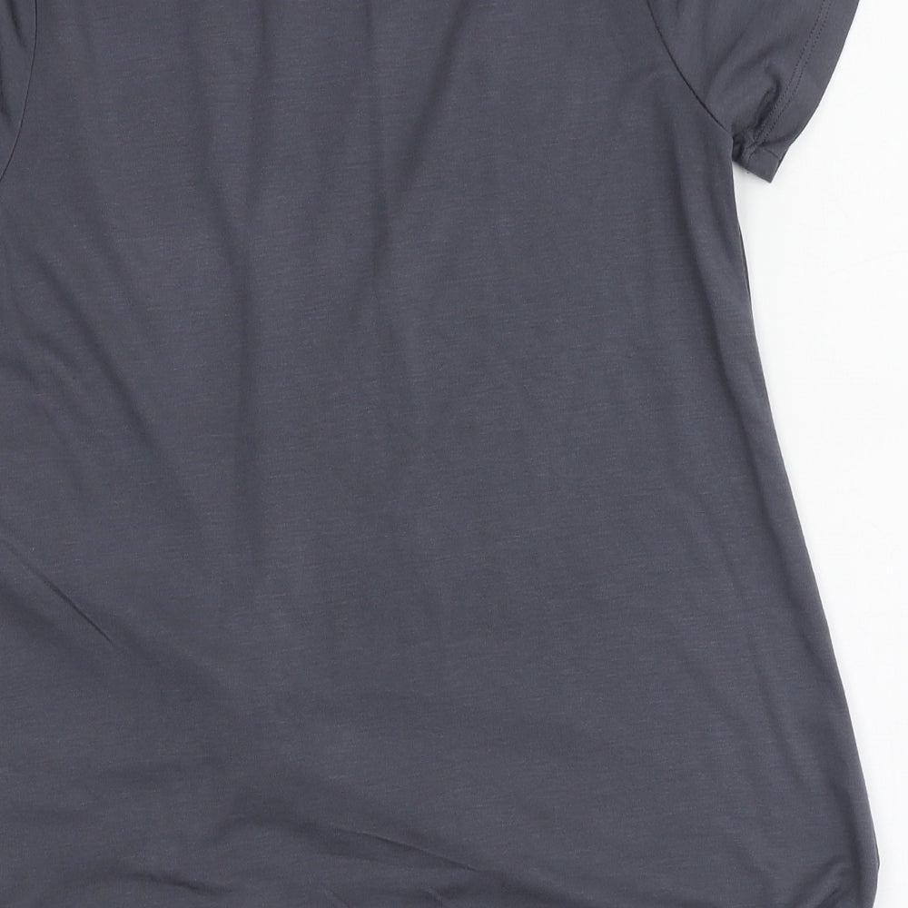 Marks and Spencer Womens Grey Modal Basic T-Shirt Size 10 Round Neck