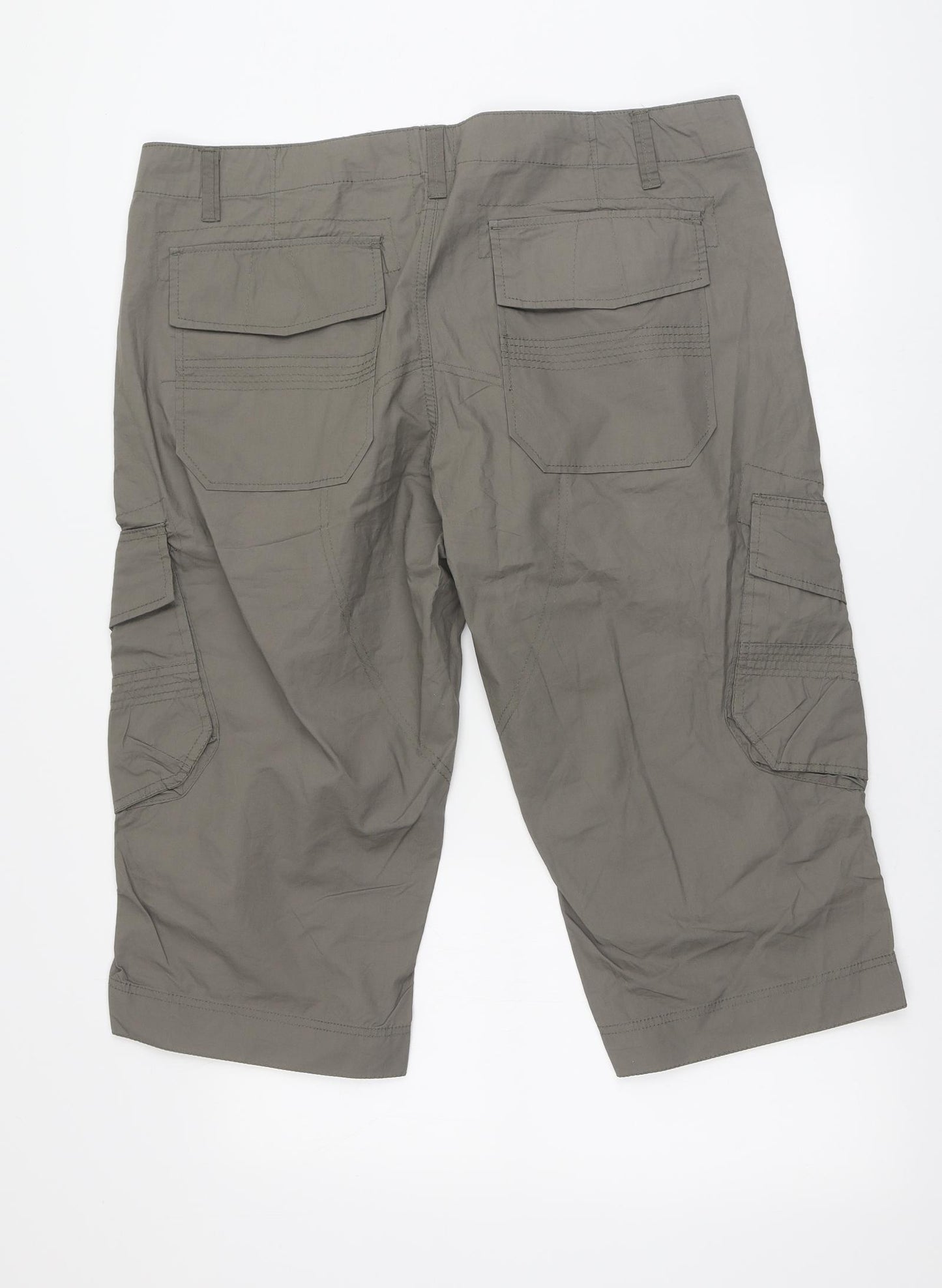 F&F Mens Grey Cotton Bermuda Shorts Size 38 L16 in Regular