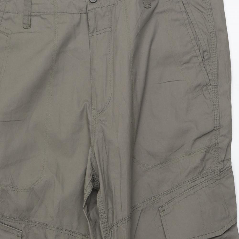 F&F Mens Grey Cotton Bermuda Shorts Size 38 L16 in Regular