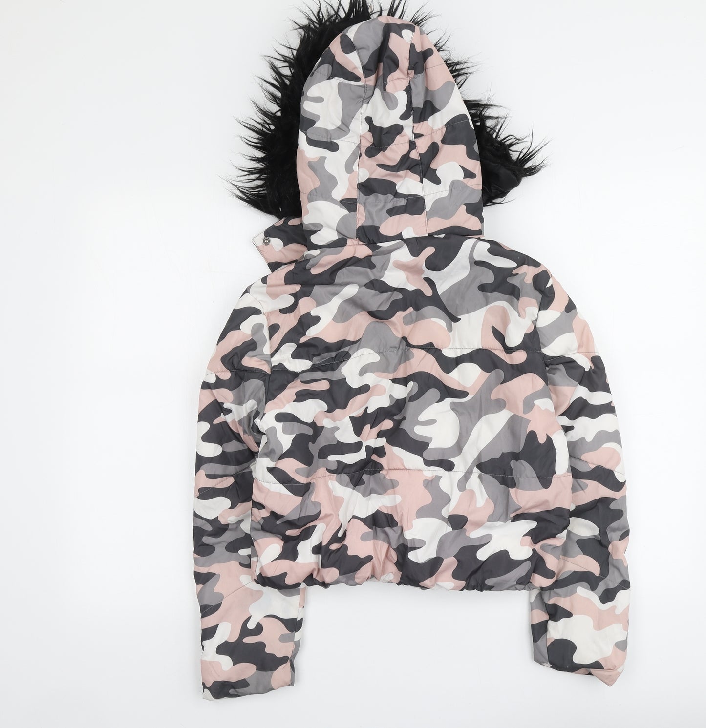 New Look Girls Pink Camouflage Jacket Size 10-11 Years