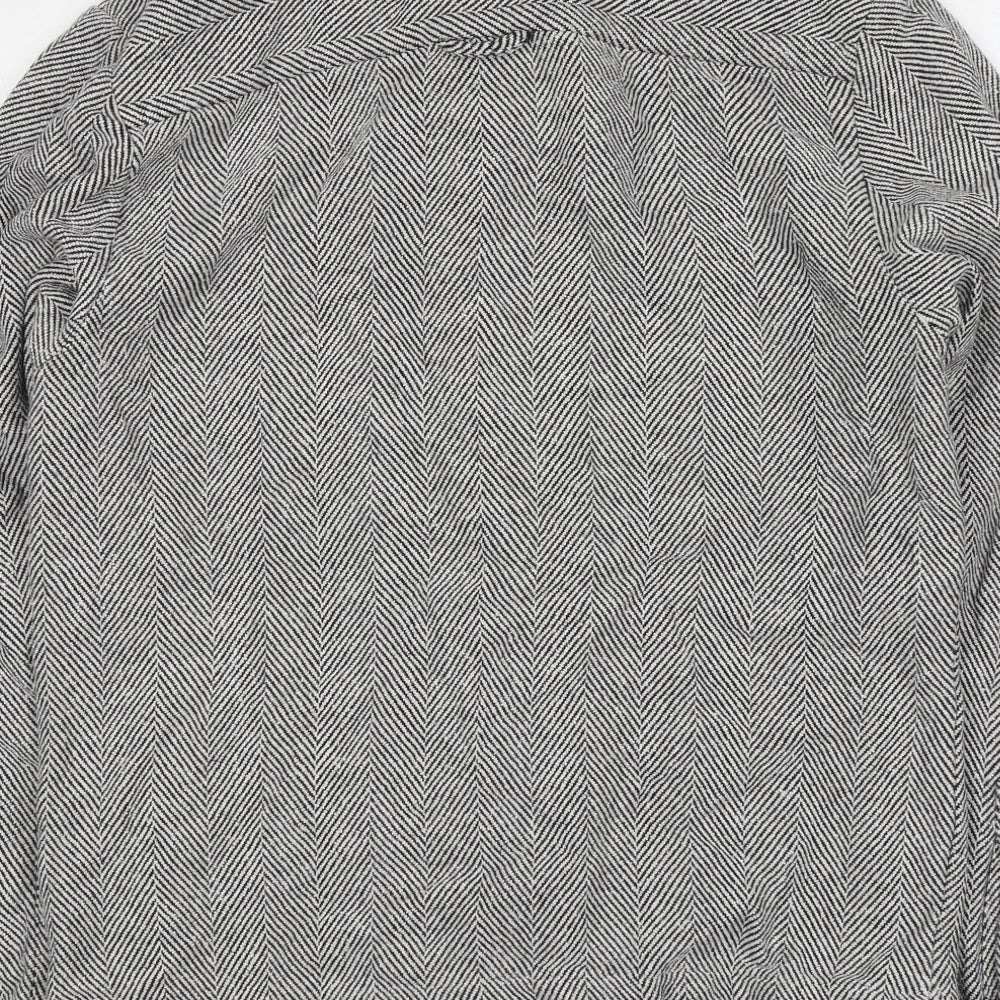 River Island Mens Green Cotton Full Zip Hoodie Size S