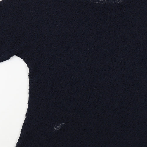 Originals Womens Blue Boat Neck Polyester Pullover Jumper Size M