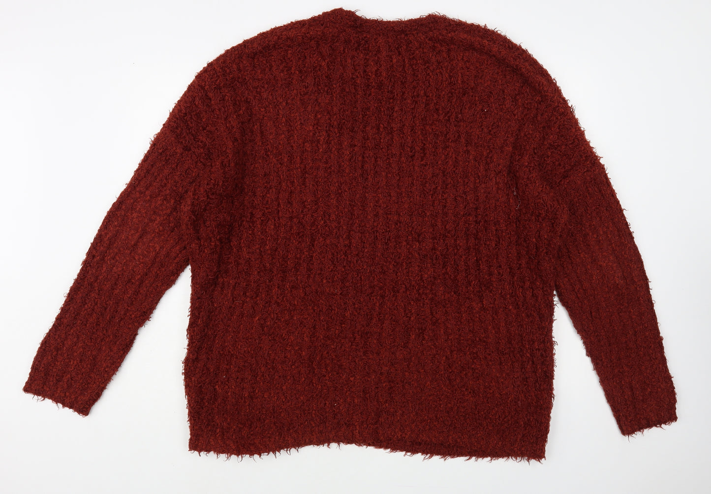 Primark Womens Brown V-Neck Polyester Cardigan Jumper Size 18