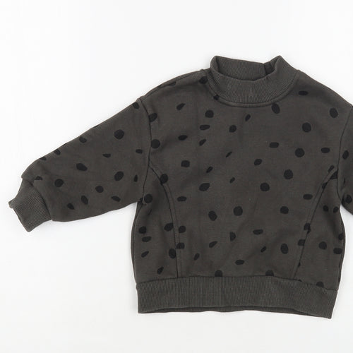 Sonny's Baby Green Animal Print Cotton Pullover Jumper Size 6-9 Months Pullover