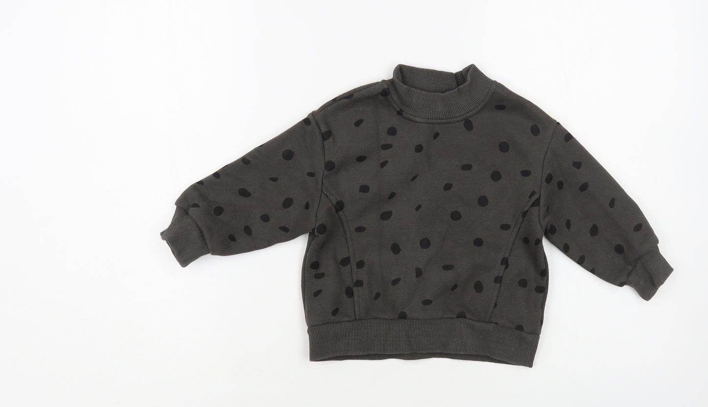 Sonny's Baby Green Animal Print Cotton Pullover Jumper Size 6-9 Months Pullover