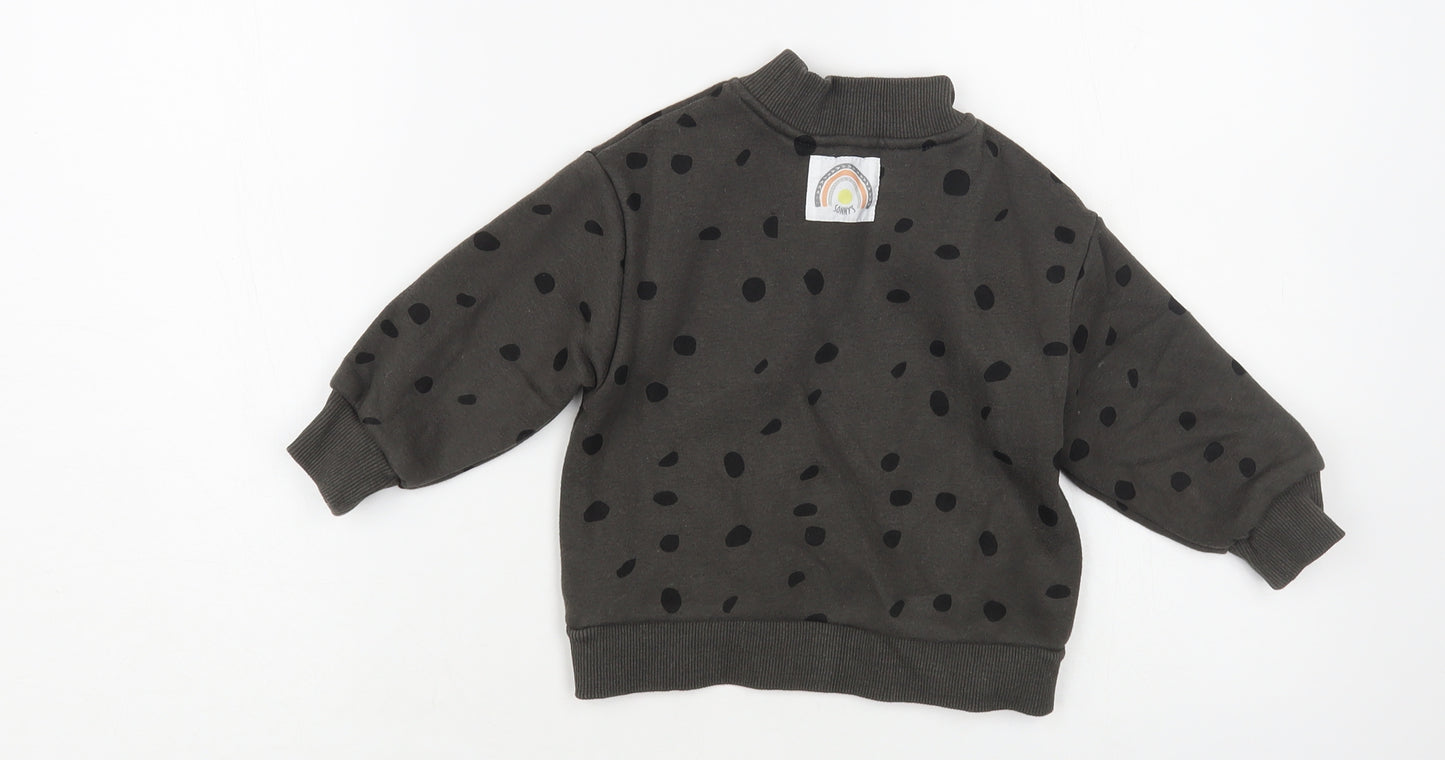 Sonny's Baby Green Animal Print Cotton Pullover Jumper Size 6-9 Months Pullover