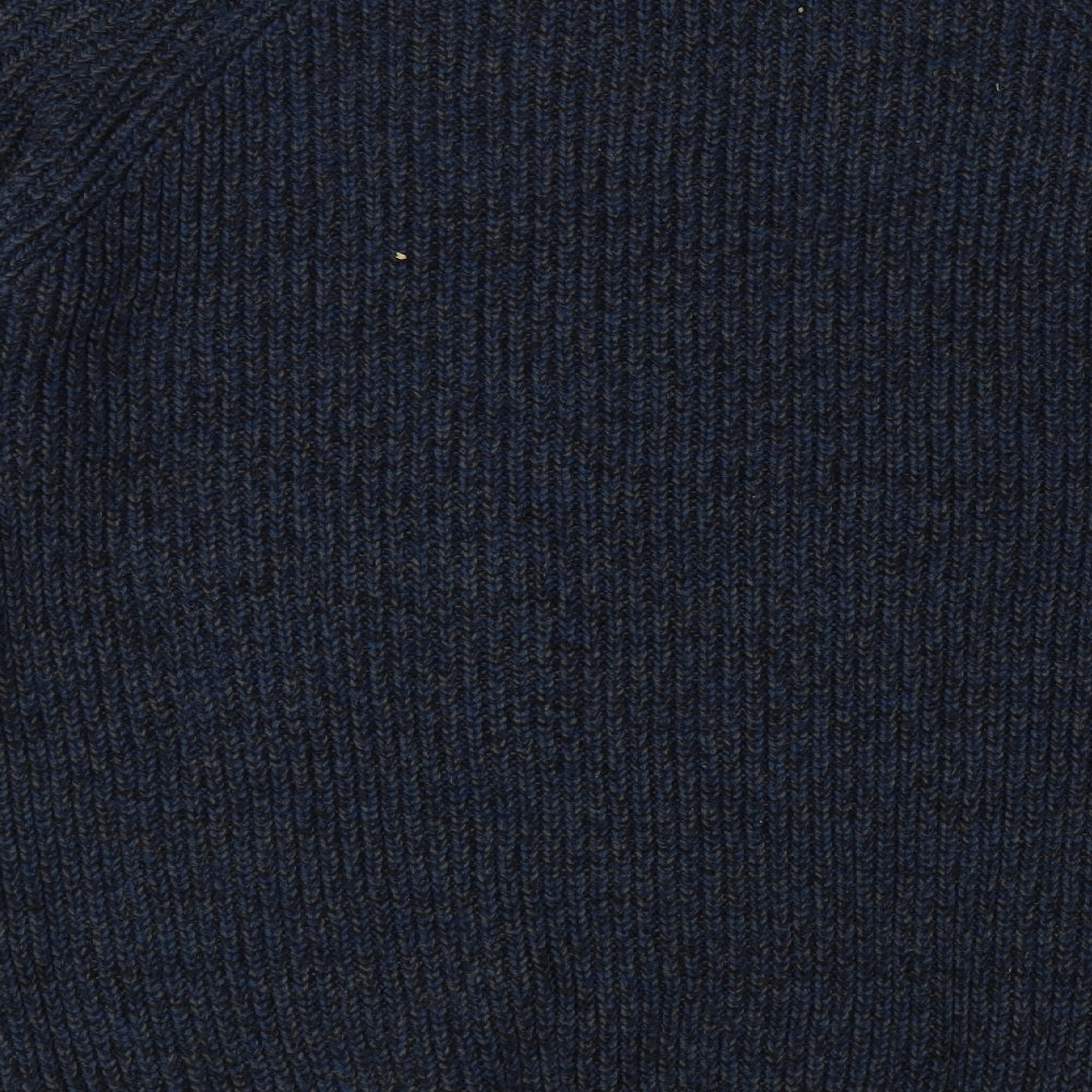 Peacocks Mens Blue Crew Neck Acrylic Pullover Jumper Size M