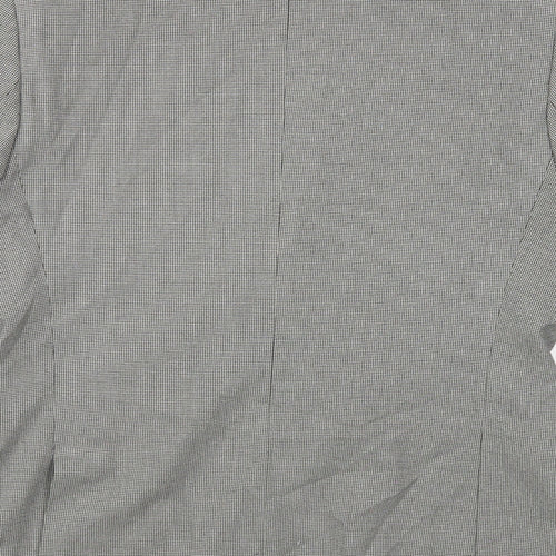Marks and Spencer Mens Grey Houndstooth Polyester Jacket Blazer Size 42
