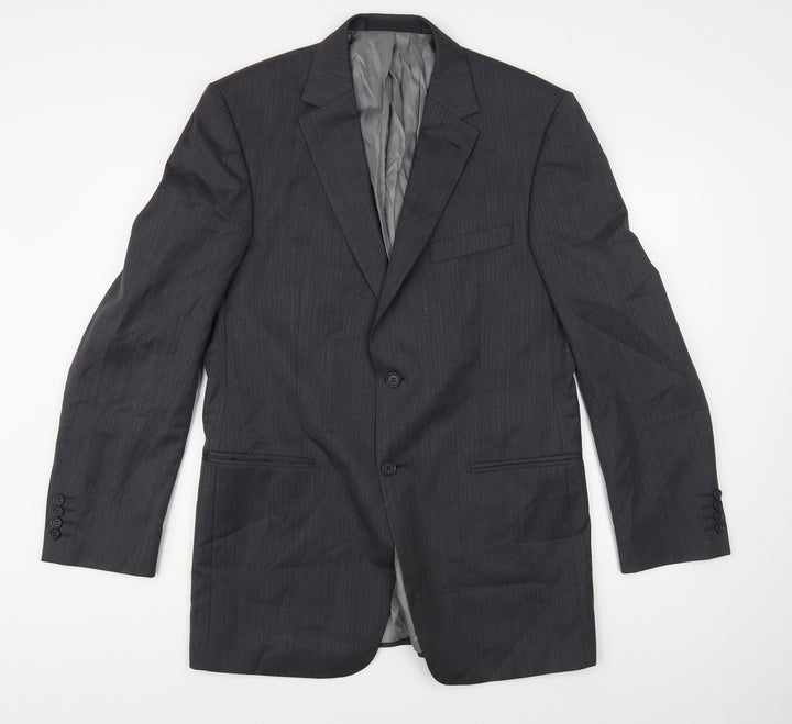 Marks and Spencer Mens Grey Wool Jacket Blazer Size 40