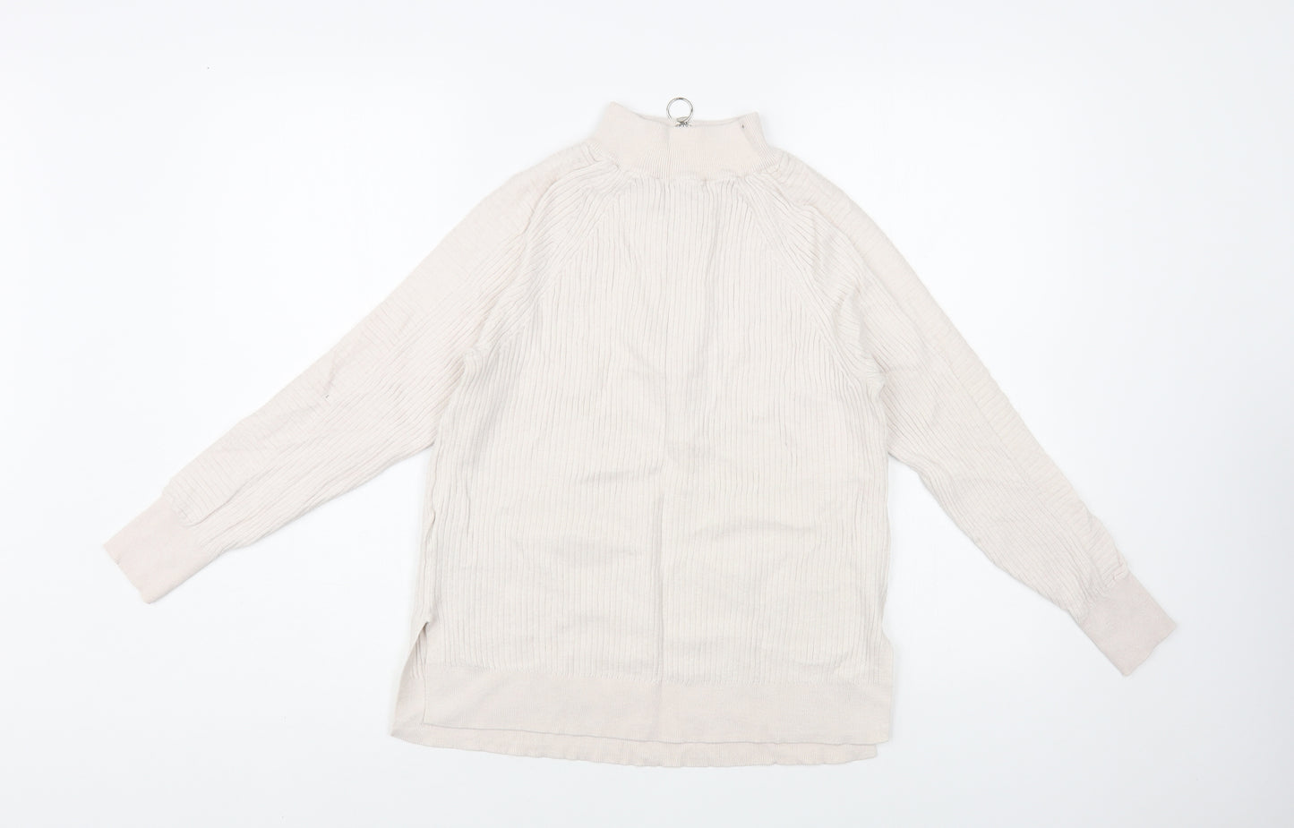Marks and Spencer Womens Ivory High Neck Viscose Pullover Jumper Size M