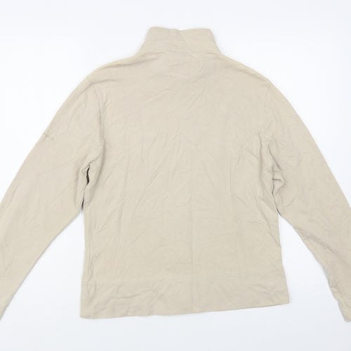 Olympus Womens Beige Cotton Full Zip Sweatshirt Size 16 Zip