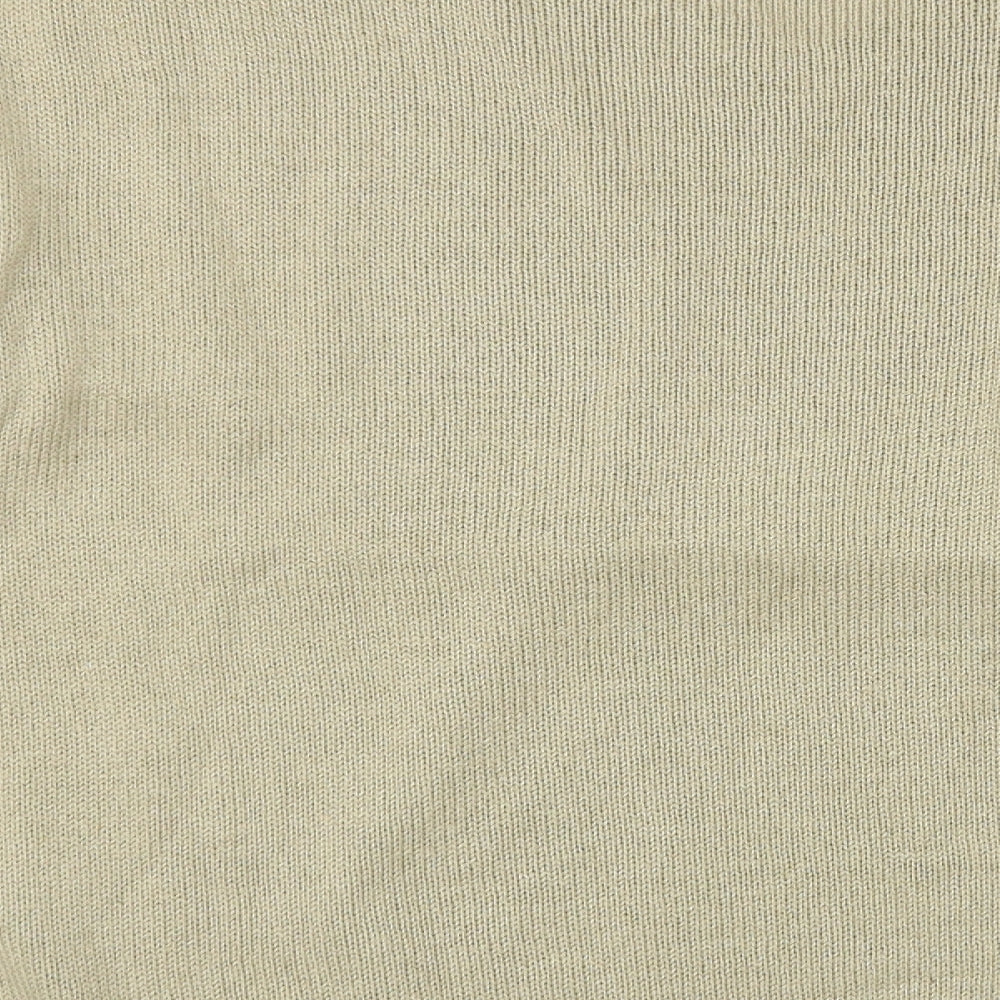 Tricot Marine Mens Beige V-Neck Viscose Pullover Jumper Size L