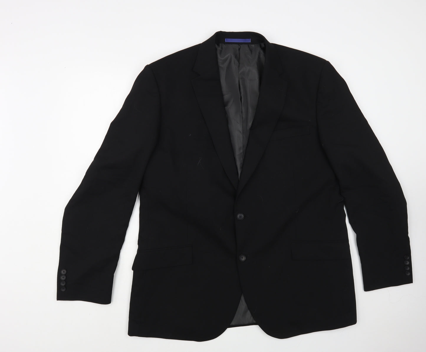 Marks and Spencer Mens Black Wool Jacket Blazer Size 46