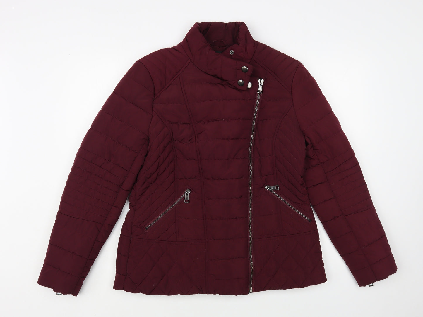 NEXT Womens Purple Puffer Jacket Jacket Size 14 Zip