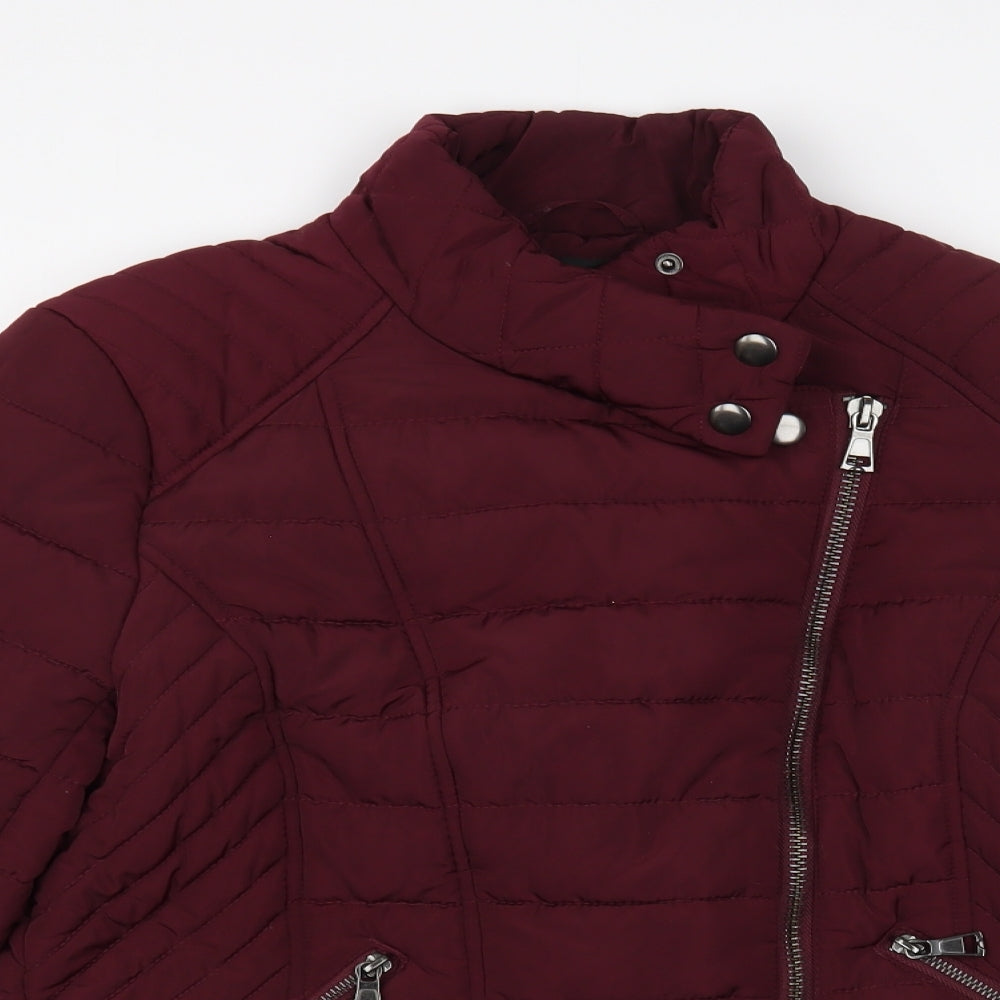 NEXT Womens Purple Puffer Jacket Jacket Size 14 Zip