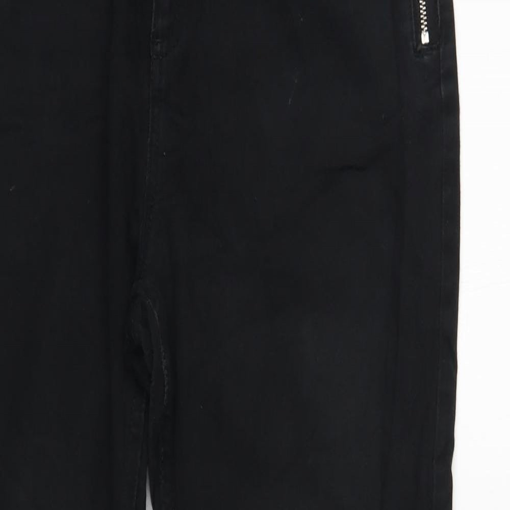 F&F Womens Black Cotton Skinny Jeans Size 10 L29 in Regular Button