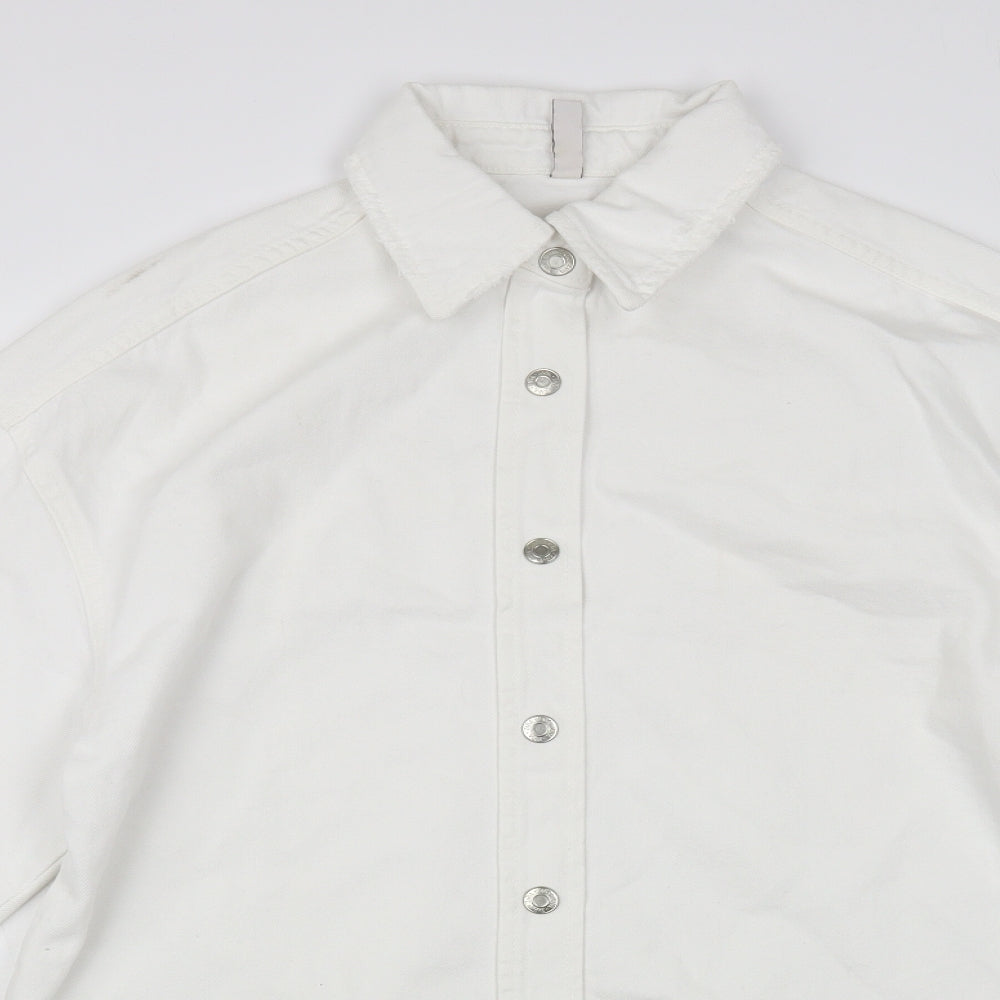 Zara Womens White Jacket Size S Button