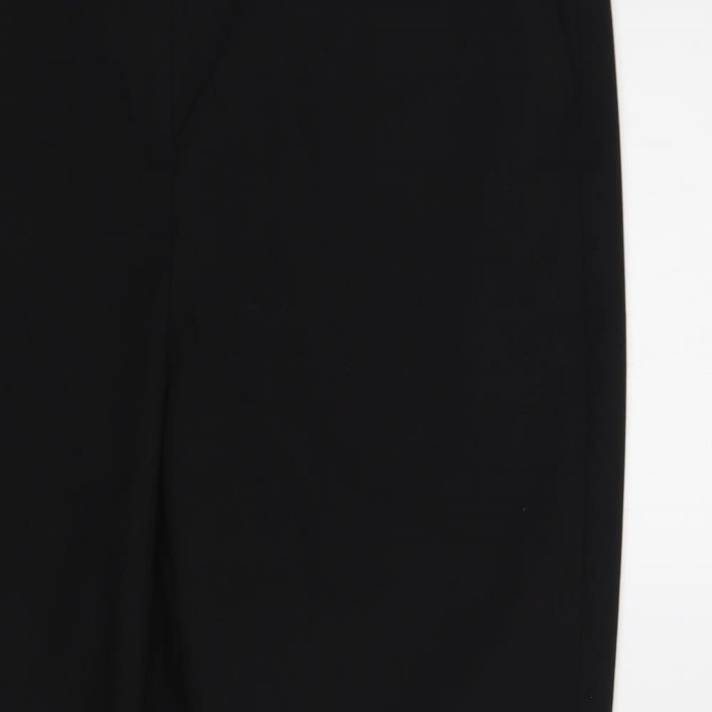 NEXT Womens Black Polyester Dress Pants Trousers Size 14 L28 in Regular Button