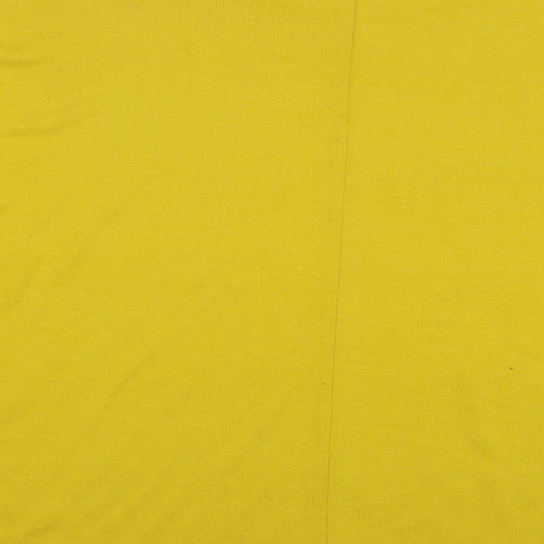 New Look Womens Yellow Boat Neck Polyester Pullover Jumper Size M