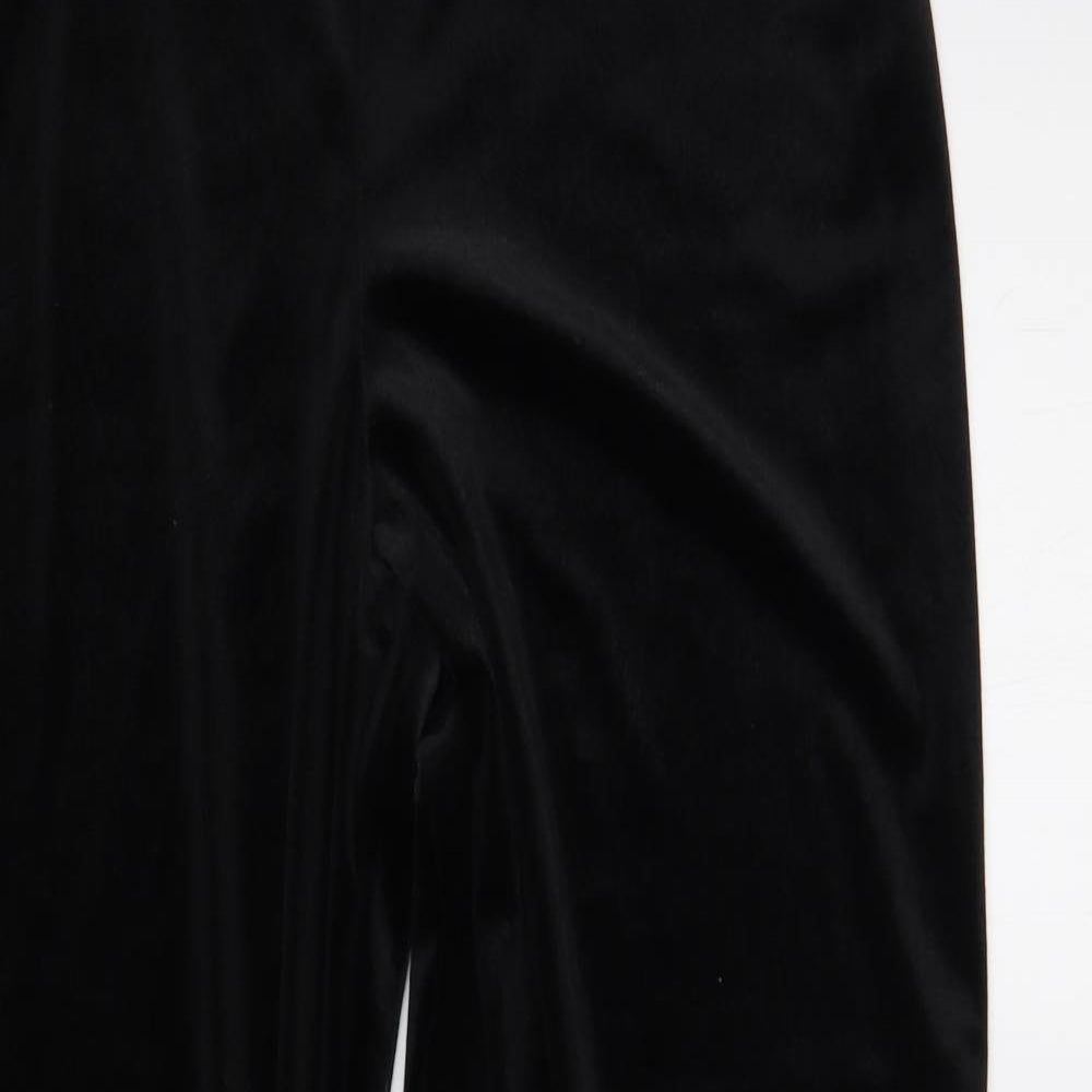 Studio Womens Black Nylon Trousers Size 14 L30 in Regular