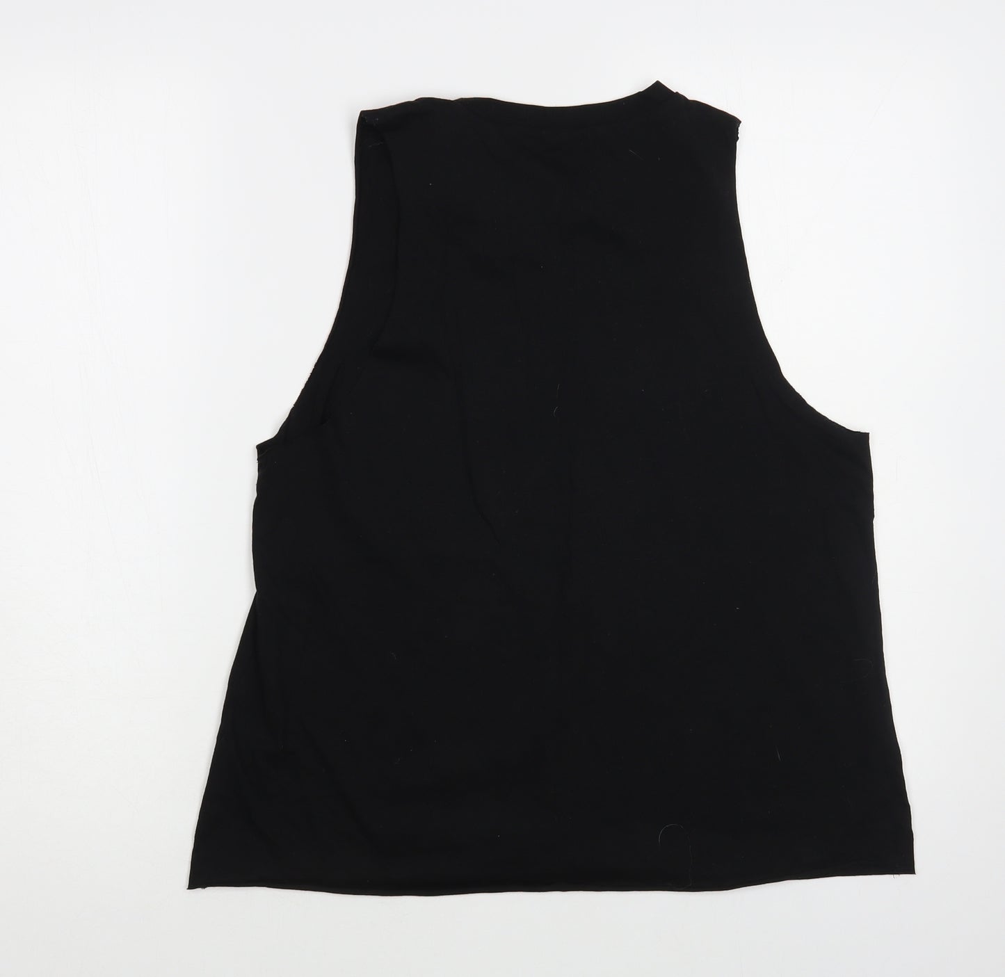 Skinnifit Mens Black Cotton Basic Tank Size M Crew Neck Pullover