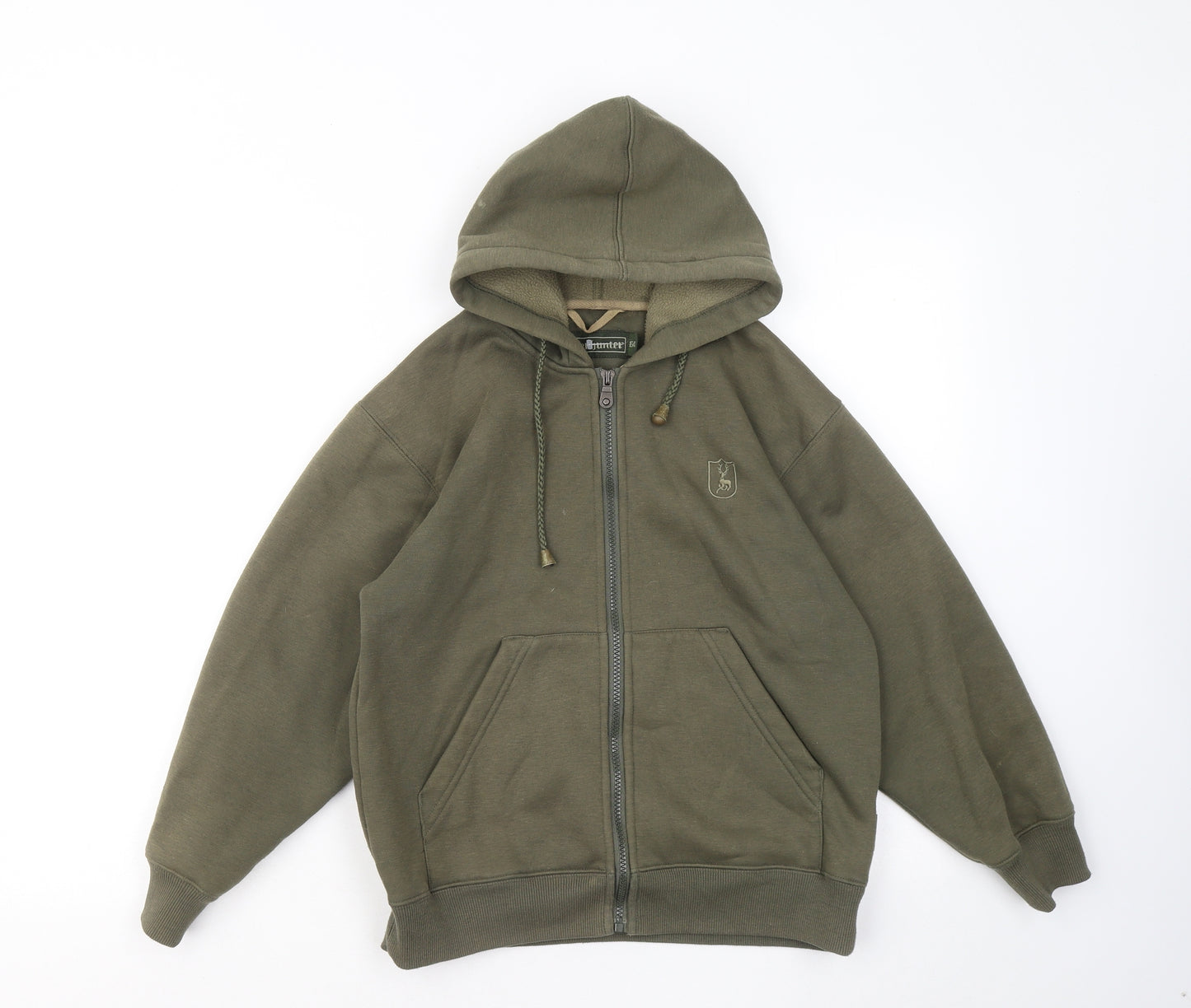 Deerhunter Boys Green Polyester Full Zip Hoodie Size 12-13 Years