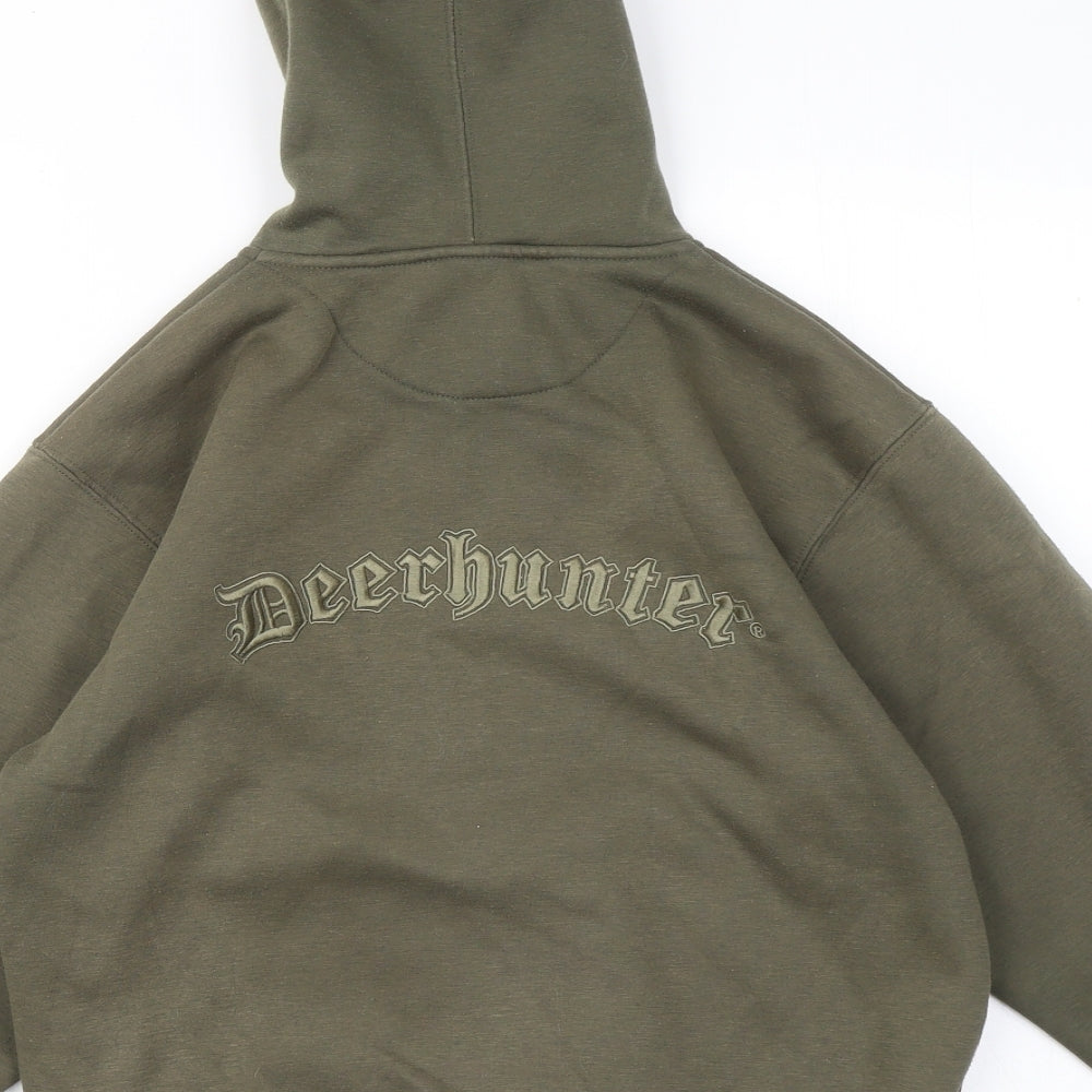 Deerhunter Boys Green Polyester Full Zip Hoodie Size 12-13 Years