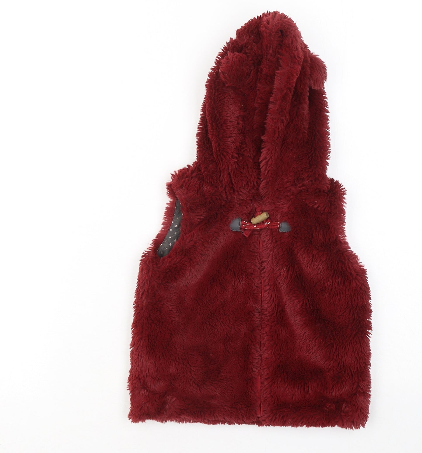 Nutmeg Girls Red Gilet Coatigan Size 12-18 Months
