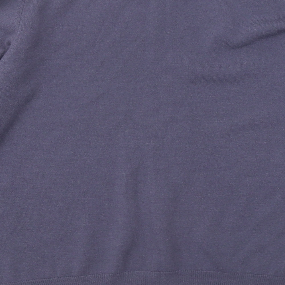 Marks and Spencer Womens Blue Round Neck Acrylic Pullover Jumper Size 12