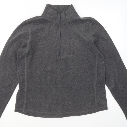 Gap Womens Grey Mock Neck Polyester Pullover Jumper Size L