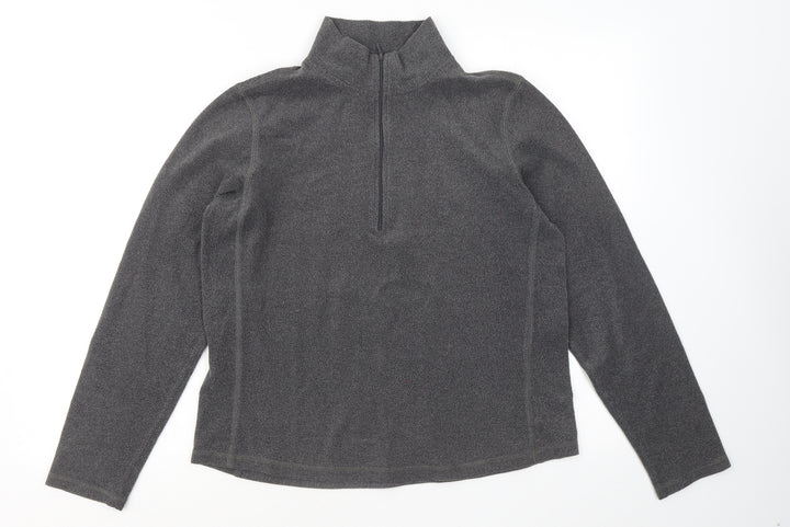 Gap Womens Grey Mock Neck Polyester Pullover Jumper Size L