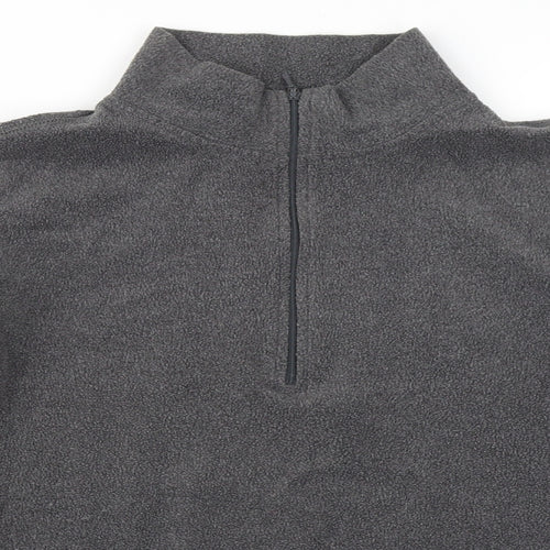 Gap Womens Grey Mock Neck Polyester Pullover Jumper Size L