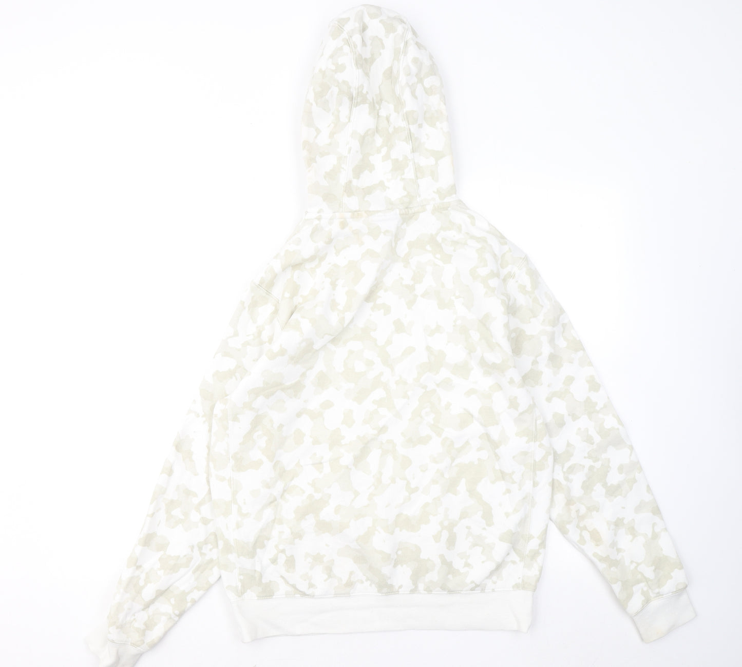 Nike Womens White Camouflage Cotton Pullover Hoodie Size S