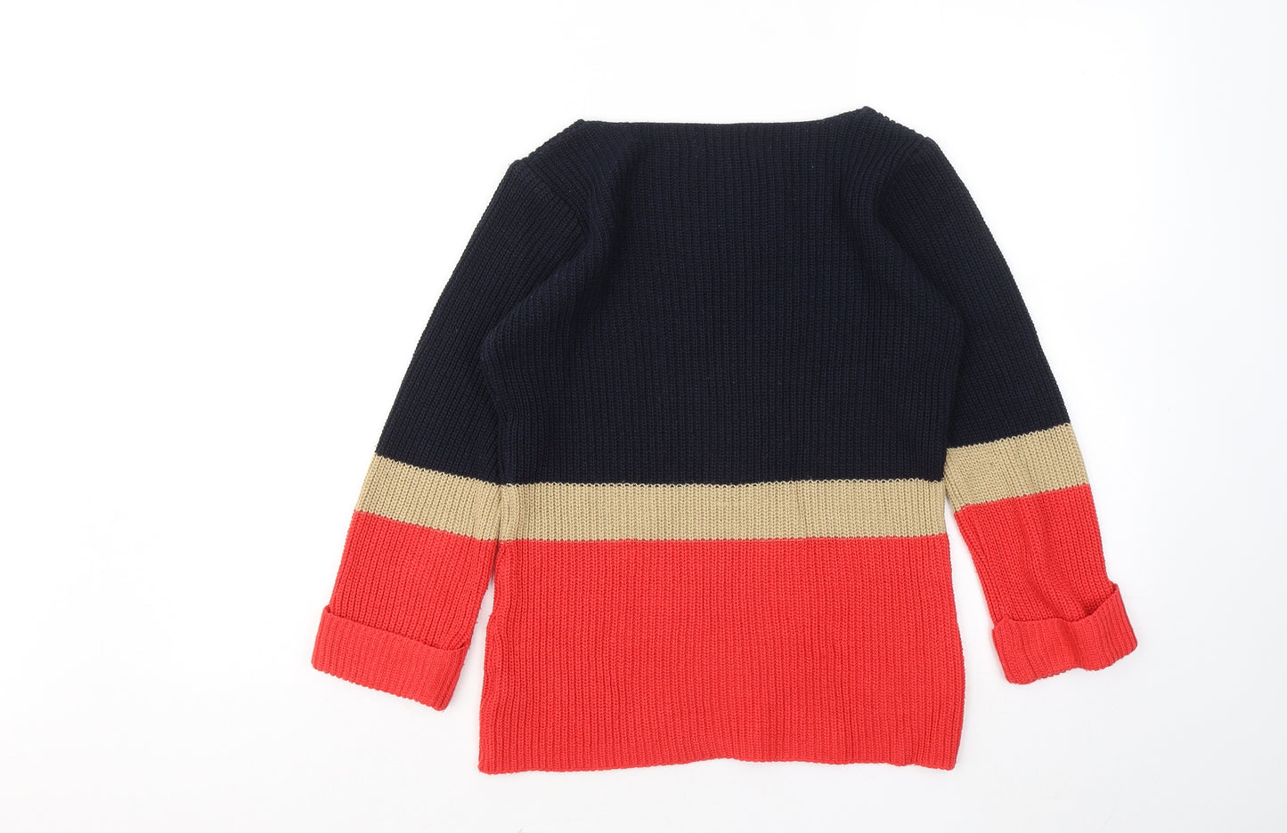 NEXT Womens Multicoloured Round Neck Acrylic Pullover Jumper Size 6