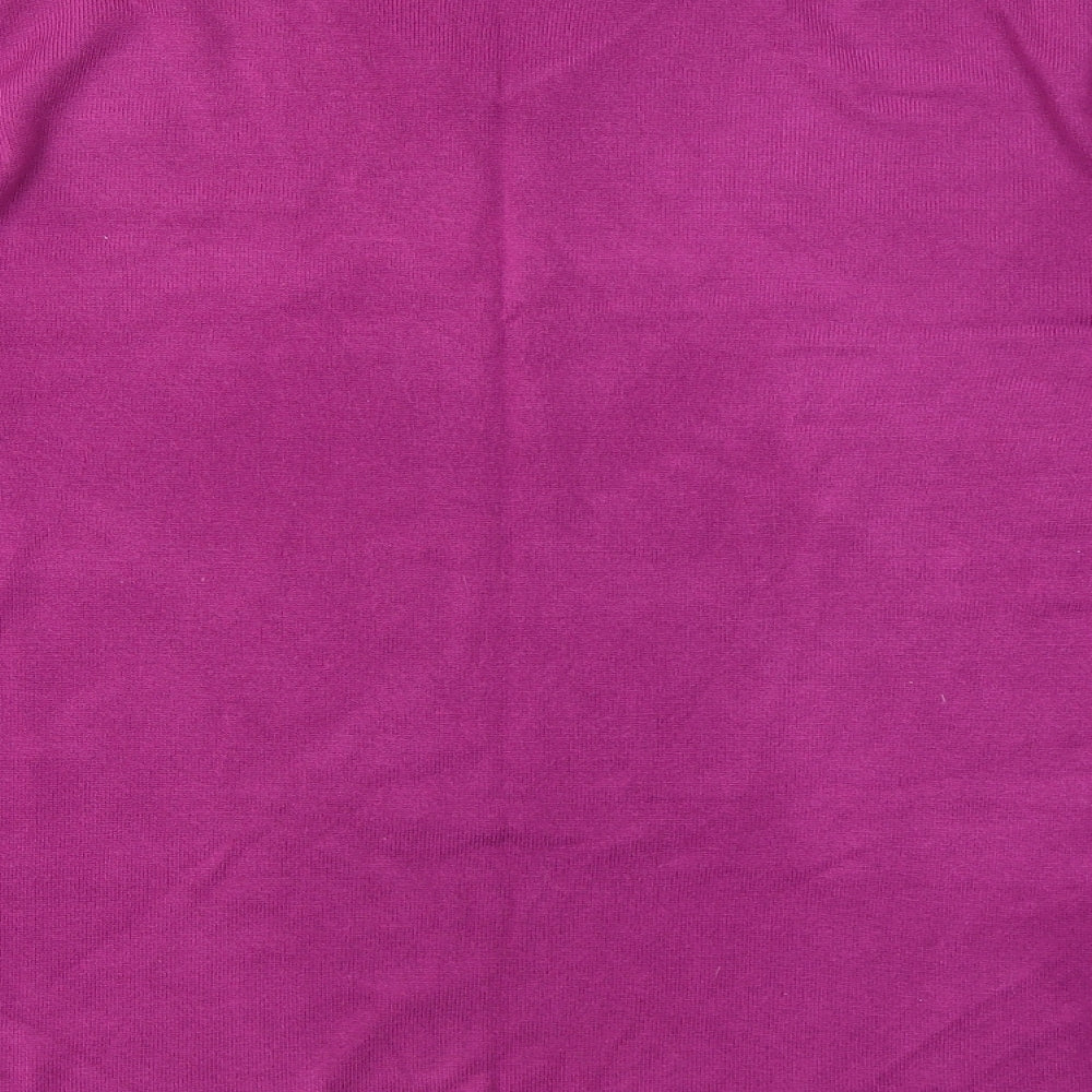 Thomas Nash Mens Purple V-Neck Acrylic Pullover Jumper Size L