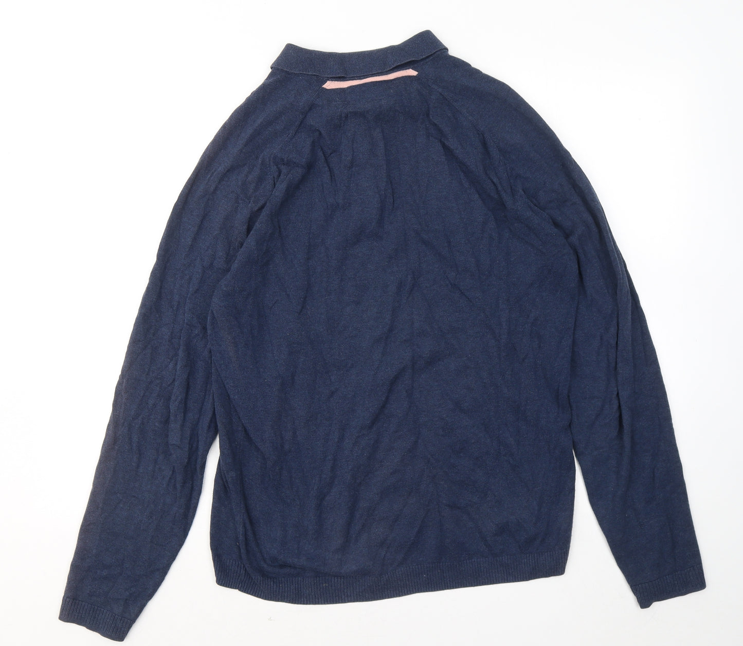 Original Penguin Mens Blue Cotton Polo Size L Collared