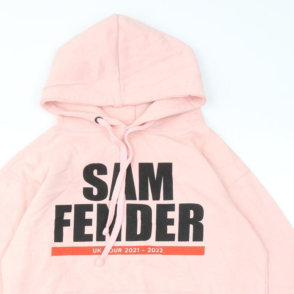 Classic Womens Pink Cotton Pullover Hoodie Size S - Sam Fender 2021-2022 Tour